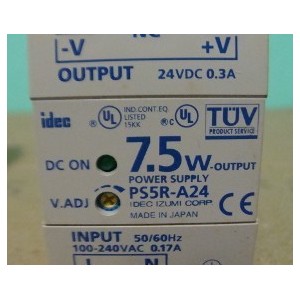 IDEC POWER SUPPLY 7.5W OUTPUT PSSR-A24