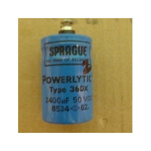 SPRAGUE POWERLYTIC 36DX 2400 UF 50DVC
