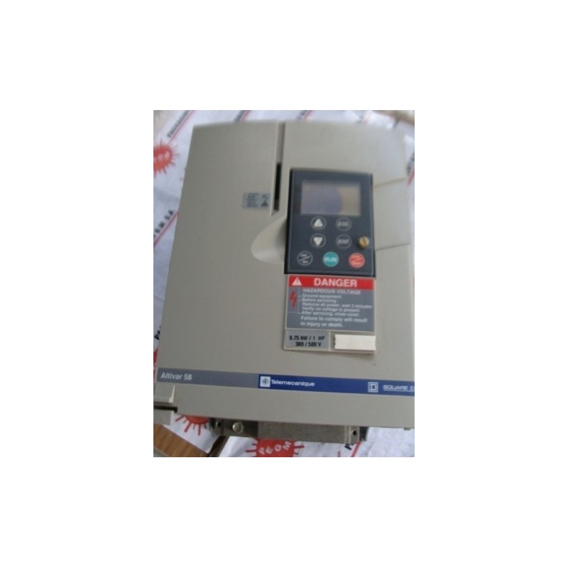TELEMECANIQUE ATV-58-HU18-N4 DRIVE 1HP 3PHASE 480V TELEMECANIQUE ATV-58-HU18-N4 DRIVE 1HP 3PHASE 480V