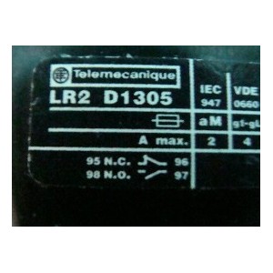 TELEMECANIQUE BIMETALLIC OVERLOAD RELAY LR2-D1305