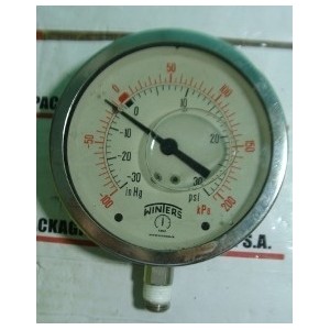 WINTERS 1953 PRESSURE GAUGE 0-30PSI/KPA 1.5 X 1/8NPT