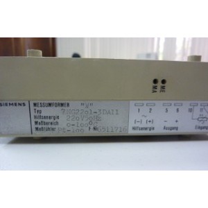 SIEMENS MESSUMFORMER "W" 7NG22ol-3DALL