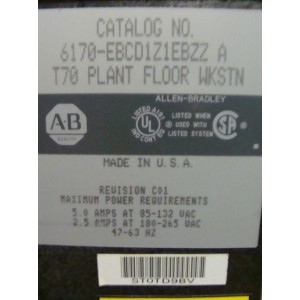 ALLEN BRADLEY WORSTATION PANEL VIEW 6170-EBCD1Z1EBZZ A