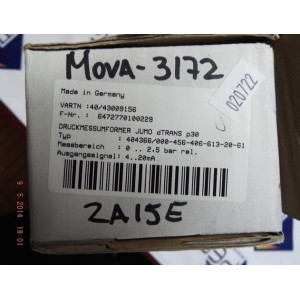 DRUCKMESSUMFORMER JUMO 404366/000-456-406-613-20-61 0-2.5PSI