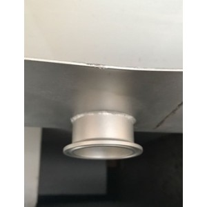DRIP PAN WITH PVC CONNECTOR 4.4" X 5.5"