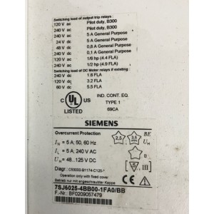 SIEMENS 7SJ6025-4BB00-1FA0/BB