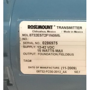 ROSEMOUNT 8732EST2F1N0M5
