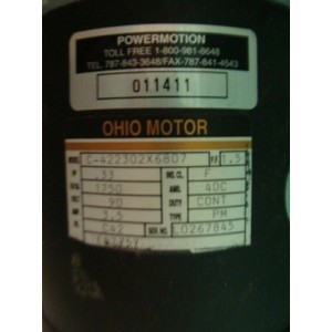 POWERMOTION OHIO MOTOR C-422302X6807