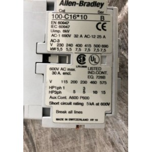 Allen Bradley 100-C16*10 Ser B