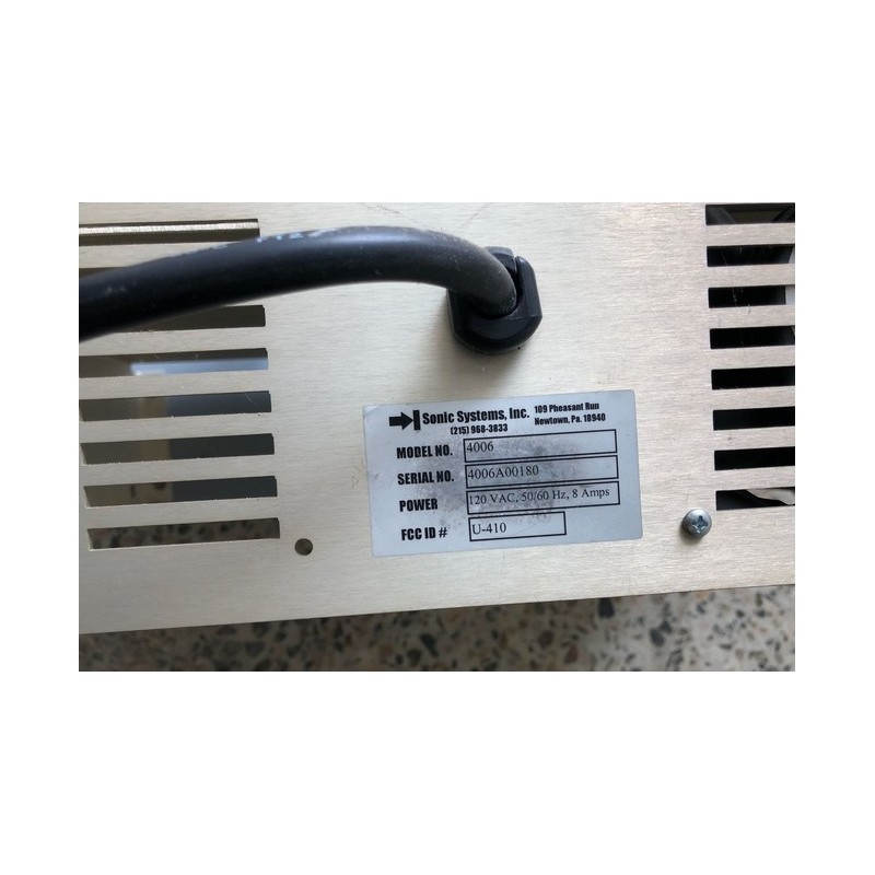 SONIC SYSTEMS INC 4006A180