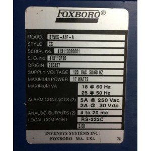 FOXBORO 875EC-A1F-A