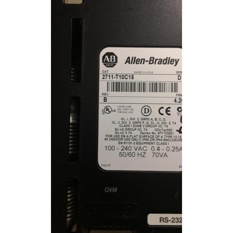 ALLEN BRADLEY PANEL VIEW 1000
