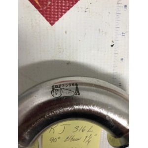 RJ 316L 90 ELBOW 1 1/4 25964