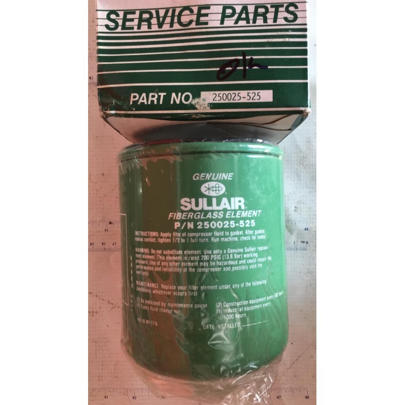 SERVICE PARTS 250025-525 SERVICE PARTS 250025-525