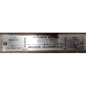 INSTRUMENT MANIFOLD 02-2565-541