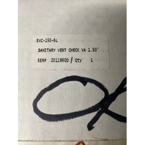 SANITARY VERT CHECK VA 1.50" SVC-150-6L
