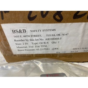 SAFETY SYSTEMS A8100064-5 GCR-S 45.25PSIG