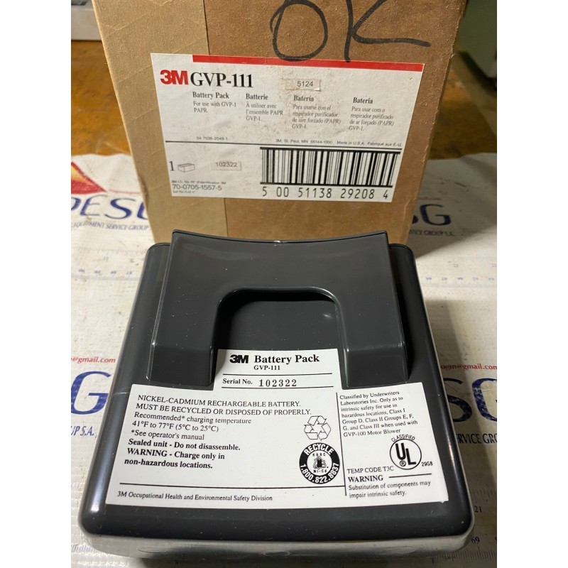 BATTERY PACK 3M GVP-111 102322 BATTERY PACK 3M GVP-111 102322