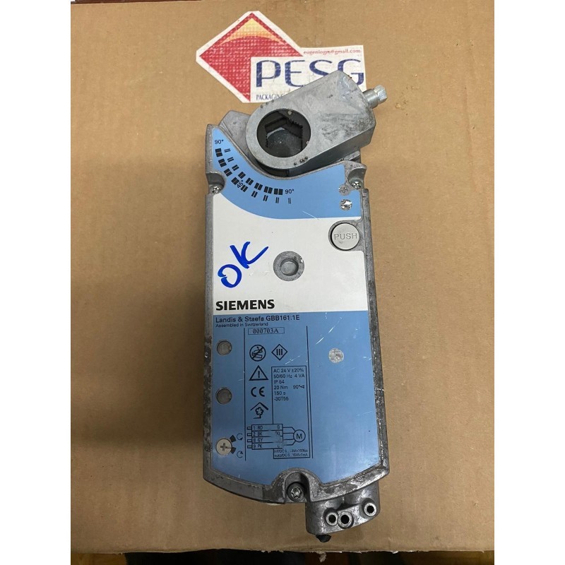 SIEMENS GBB161.1E ROTARY AIR DAMPER ACTUATOR SIEMENS GBB161.1E ROTARY AIR DAMPER ACTUATOR