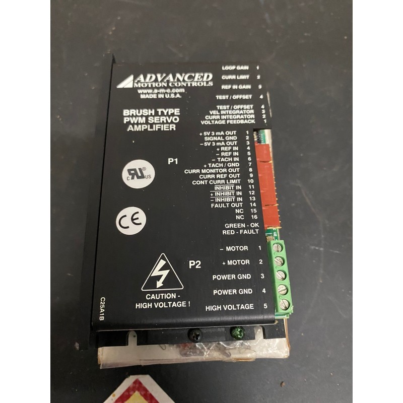 ADVANCED MOTION BRUSH PWM SERVO AMPLIFIER X05 12A8K 27528-0011 ADVANCED MOTION BRUSH PWM SERVO AMPLIFIER X05 12A8K 27528-0011