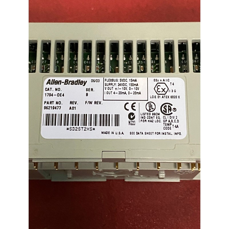ALLEN BRADLEY FLEX I/O INPUT MODULE 1794-OE4 ALLEN BRADLEY FLEX I/O INPUT MODULE 1794-OE4