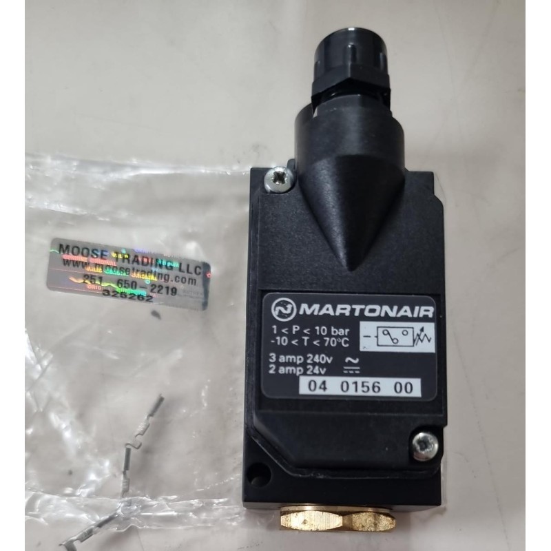 MARTONAIR 04-0156-00 240V 10 BAR PRESSURE SWITCH SOLENOID VALVE MARTONAIR 04-0156-00 240V 10 BAR PRESSURE SWITCH SOLENOID VALVE