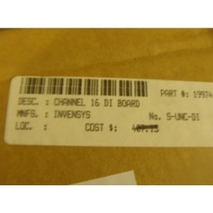 INVENSYS CHANNEL 16 DO BOARD S-UNC-DI