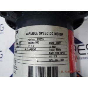 BOSTON GEAR VARIABLE SPEED DC MOTOR PM933BT-1