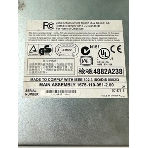 3COM OFFICE CONNECT 16 PORT DUAL SPEED HUB