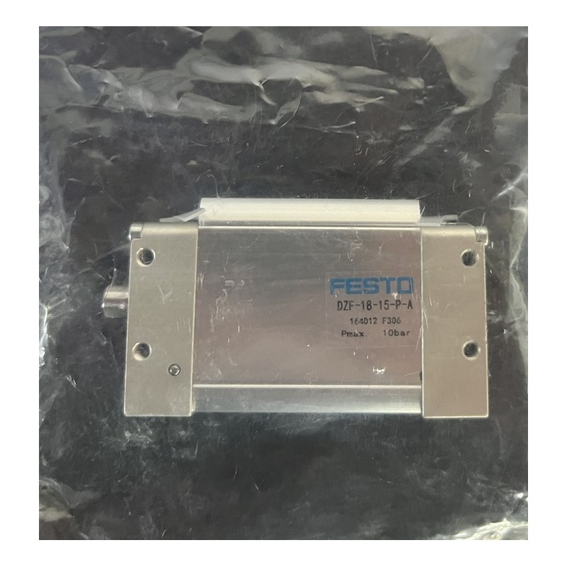 FESTO DZF-18-15-P-A Flat Double-Acting Pneumatic Cylinder | 18 mm Piston, 15 mm Stroke FESTO DZF-18-15-P-A Flat Double-Acting Pneumatic Cylinder | 18 mm Piston, 15 mm Stroke