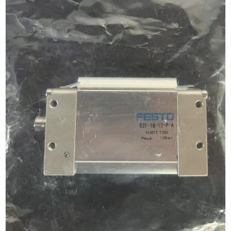 FESTO DZF-18-15-P-A Flat Double-Acting Pneumatic Cylinder | 18 mm Piston, 15 mm Stroke
