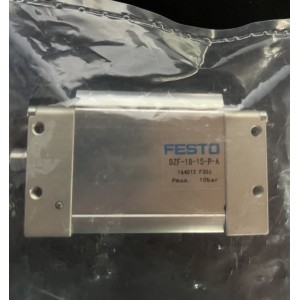 FESTO DZF-18-15-P-A Flat Double-Acting Pneumatic Cylinder | 18 mm Piston, 15 mm Stroke