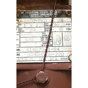 Teledyne Farris 2850-PKD Pressure Relief Valve | Industrial Overpressure Protection