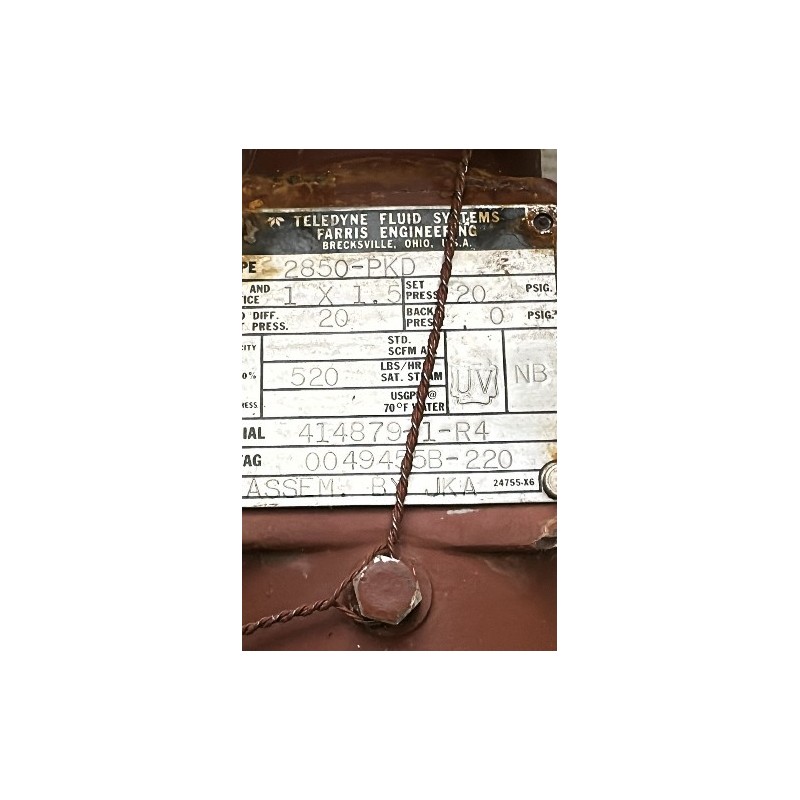 Teledyne Farris 2850-PKD Pressure Relief Valve | Industrial Overpressure Protection Teledyne Farris 2850-PKD Pressure Relief Valve | Industrial Overpressure Protection
