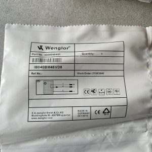 Wenglor IB040BM46VD8 Inductive Sensor – 4 mm Switching Distance, Flush Mounting