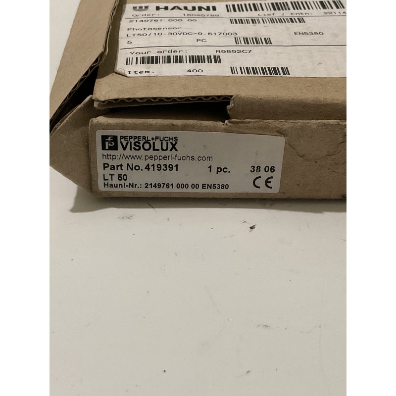 Pepperl+Fuchs VISOLUX LT 50 Photoelectric Sensor for Industrial Automation Pepperl+Fuchs VISOLUX LT 50 Photoelectric Sensor for Industrial Automation