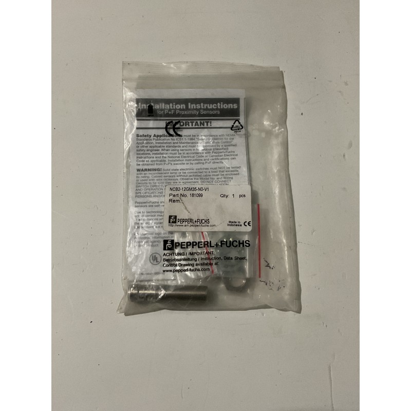 Pepperl+Fuchs NCB2-12GM35-N0-V1 Inductive Sensor – 2 mm Precision Detection Pepperl+Fuchs NCB2-12GM35-N0-V1 Inductive Sensor – 2 mm Precision Detection