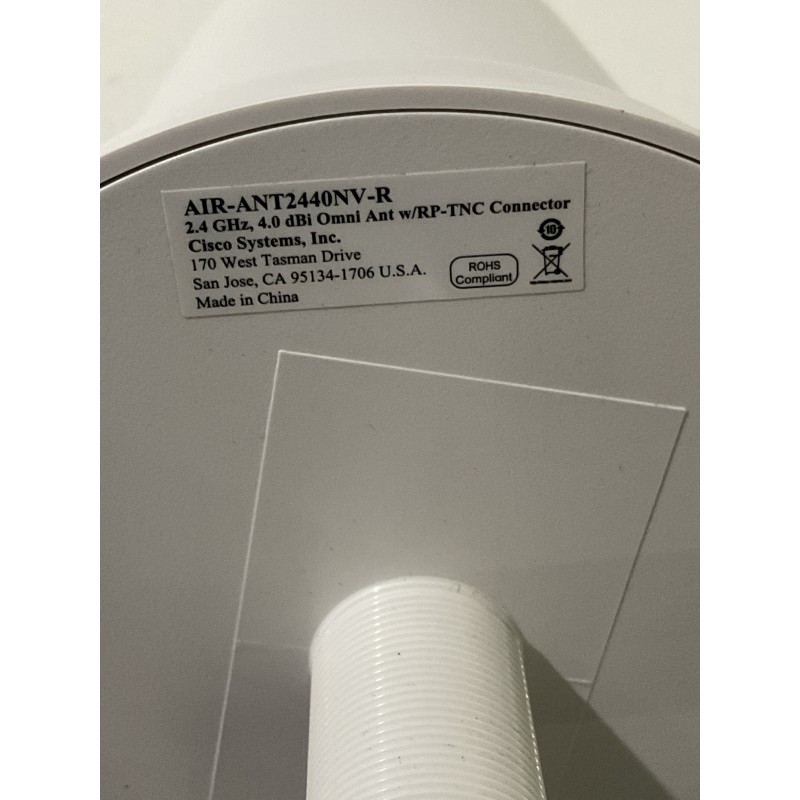 Cisco AIR-ANT2440NV-R 2.4 GHz 4 dBi Omnidirectional Antenna Cisco AIR-ANT2440NV-R 2.4 GHz 4 dBi Omnidirectional Antenna