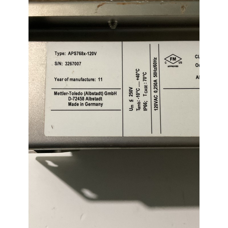 METTLER TOLEDO APS768x-120V Explosion-Proof Power Supply METTLER TOLEDO APS768x-120V Explosion-Proof Power Supply