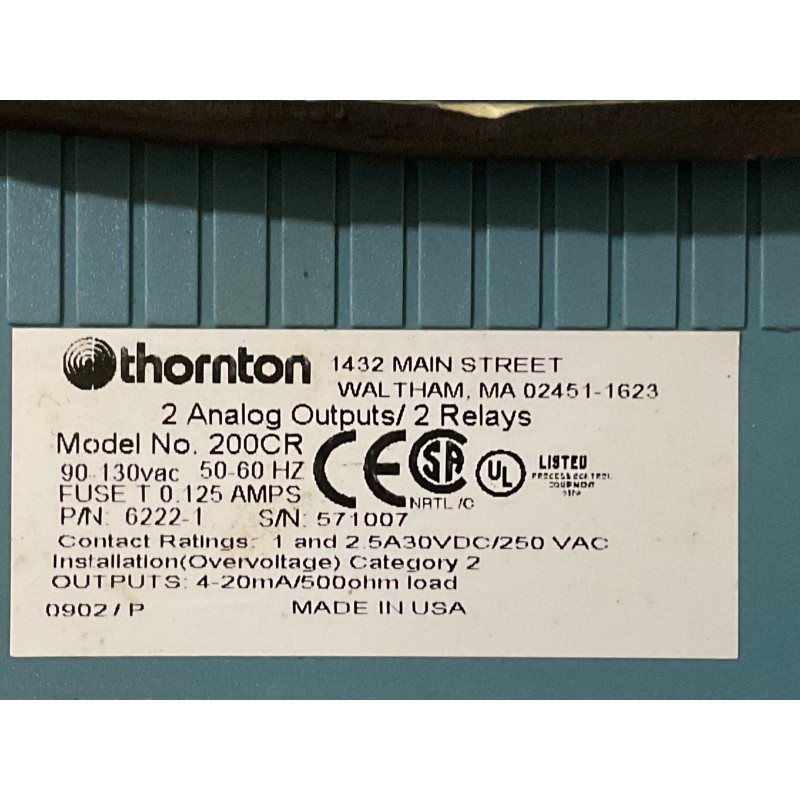 Thornton 200CR 6222-1 Conductivity/Resistivity Meter Thornton 200CR 6222-1 Conductivity/Resistivity Meter