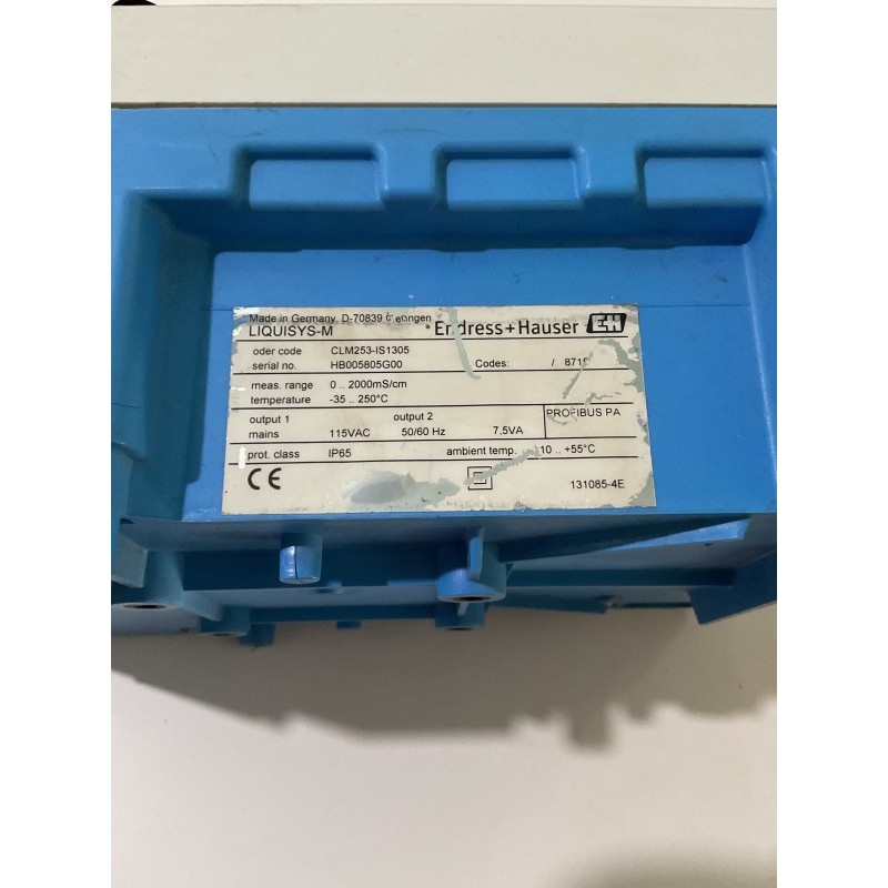 Endress+Hauser Liquisys-M CLM253-IS1305 Conductivity Transmitter Endress+Hauser Liquisys-M CLM253-IS1305 Conductivity Transmitter