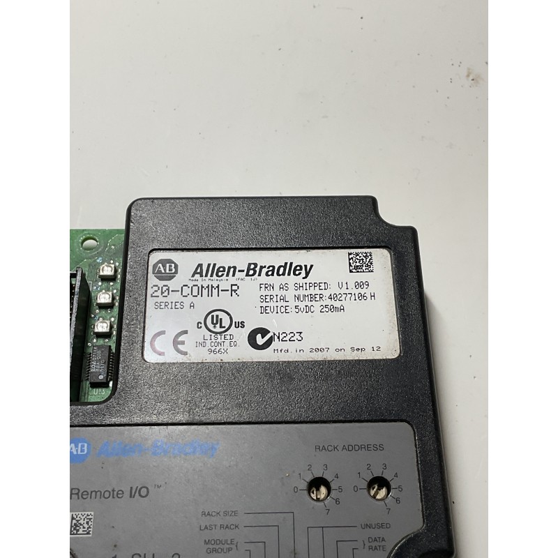 Allen-Bradley 20-COMM-R Remote I/O Communication Adapter for PowerFlex Drives Allen-Bradley 20-COMM-R Remote I/O Communication Adapter for PowerFlex Drives