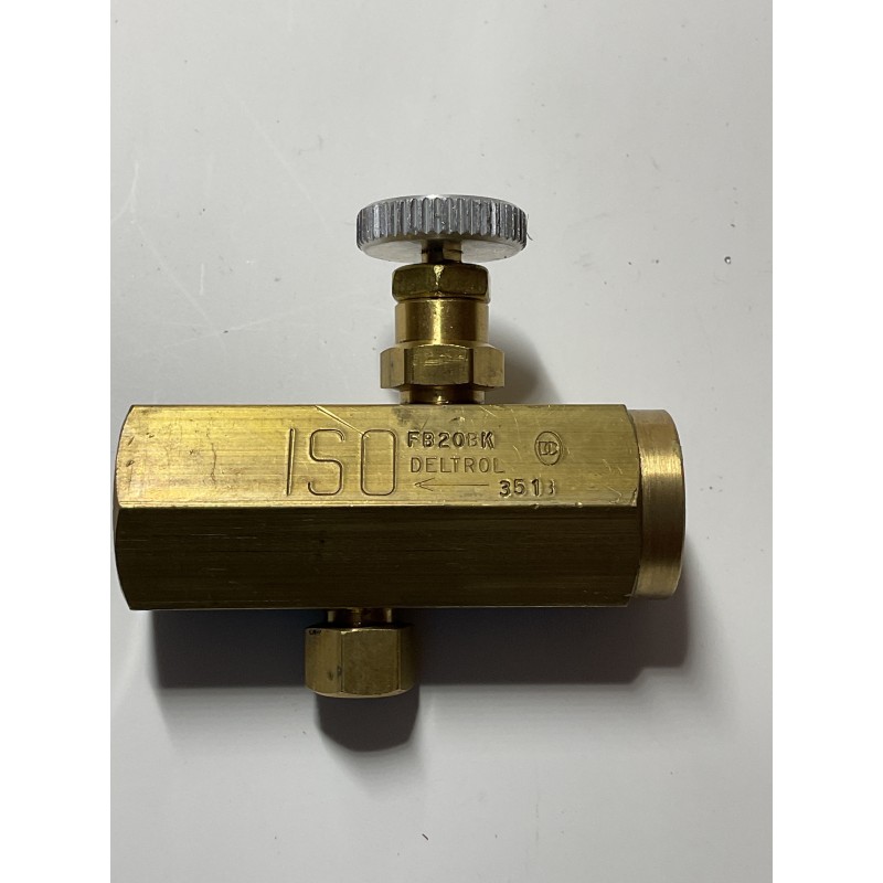 DELTROL FB20BK Inline Flow Control Valve – 1/4" BSPT, Brass DELTROL FB20BK Inline Flow Control Valve – 1/4" BSPT, Brass