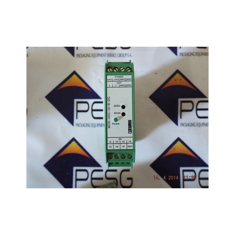 PHOENIX CONTACT TRANSDUCER MODULE MCR-VDC-UI-B-DC PHOENIX CONTACT TRANSDUCER MODULE MCR-VDC-UI-B-DC