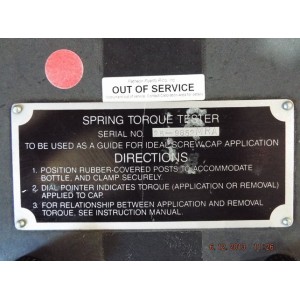 SPRING TORQUE TESTER 25-9852 MRA