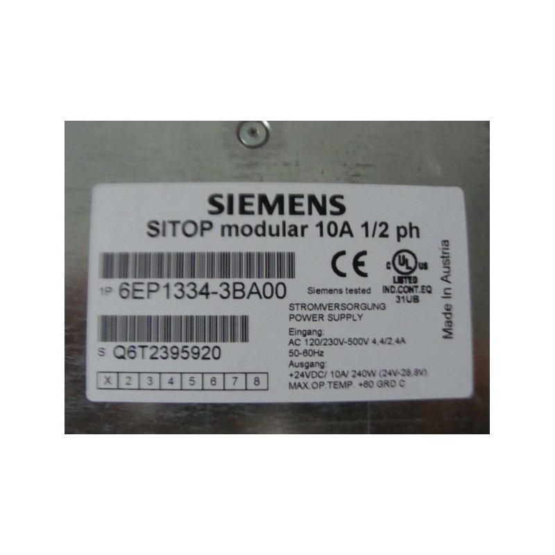 SIEMENS SITOP MODULAR 6EP1334-3BA00 SIEMENS SITOP MODULAR 6EP1334-3BA00