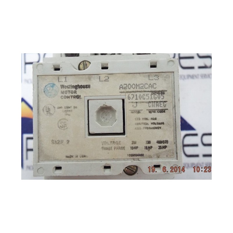 Westinghouse Motor Starter A200M2CAC 3 Phase Size 2