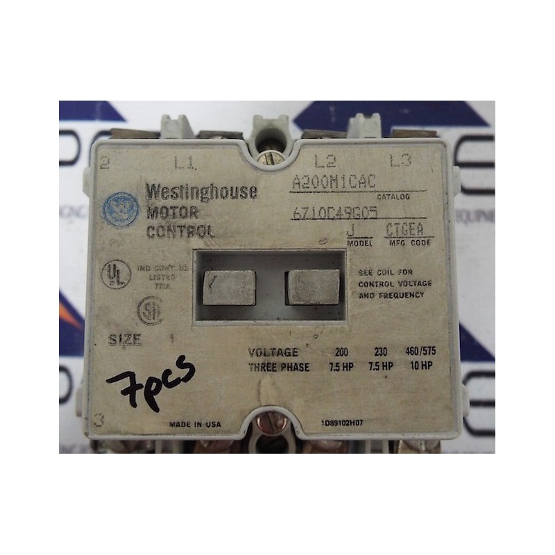 WESTINGHOUSE MOTOR CONTROL STARTER CONTACTOR A200M1CAC