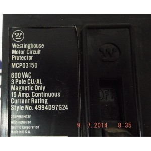 WESTINGHOUSE MCP03150CR MOTOR PROTECTOR