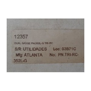 ATLANTA DUAL GAUGE TEMPERATURE & PRESSURE